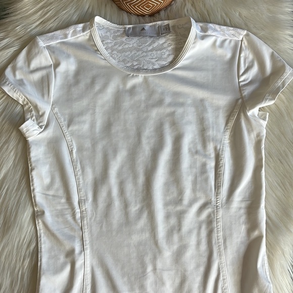 adidas by stella mccartney • floral mesh studio performance top - Picture 7 of 11